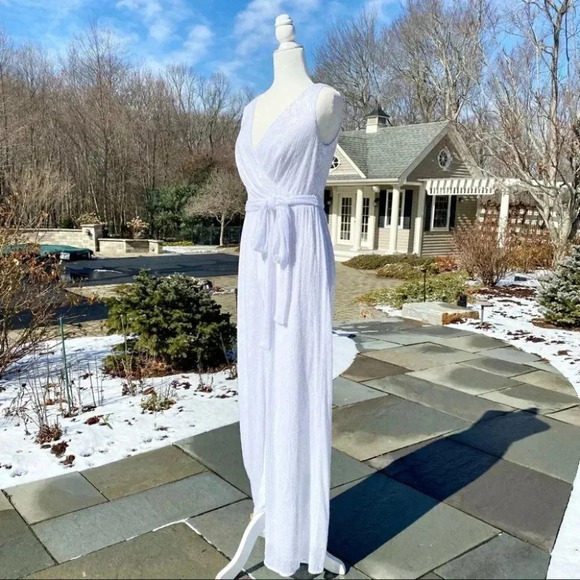 NWT Sachin and Babi Somers Sequin White Wedding Jumpsuit Wide Leg White Wedding - Picture 16 of 17